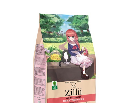 Zillii сухой корм для  стерилизованных кошек с индейкой  и уткой 2 кг