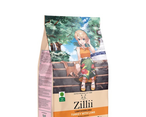 Zillii сухой корм для  стерилизованных кошек с индейкой  и ягненком2 кг