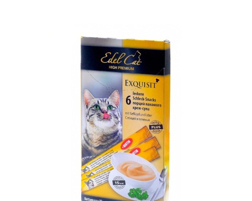 Крем-суп Edel Cat с курицей и печенью 1 шт.