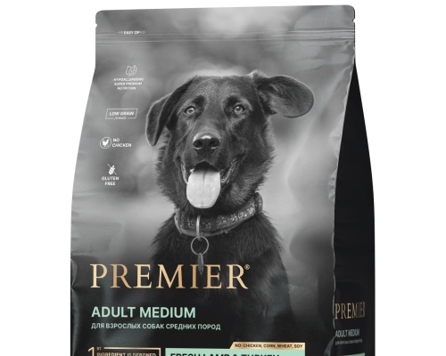 Premier для собак средних пород с индейкой и ягненком 1 кг